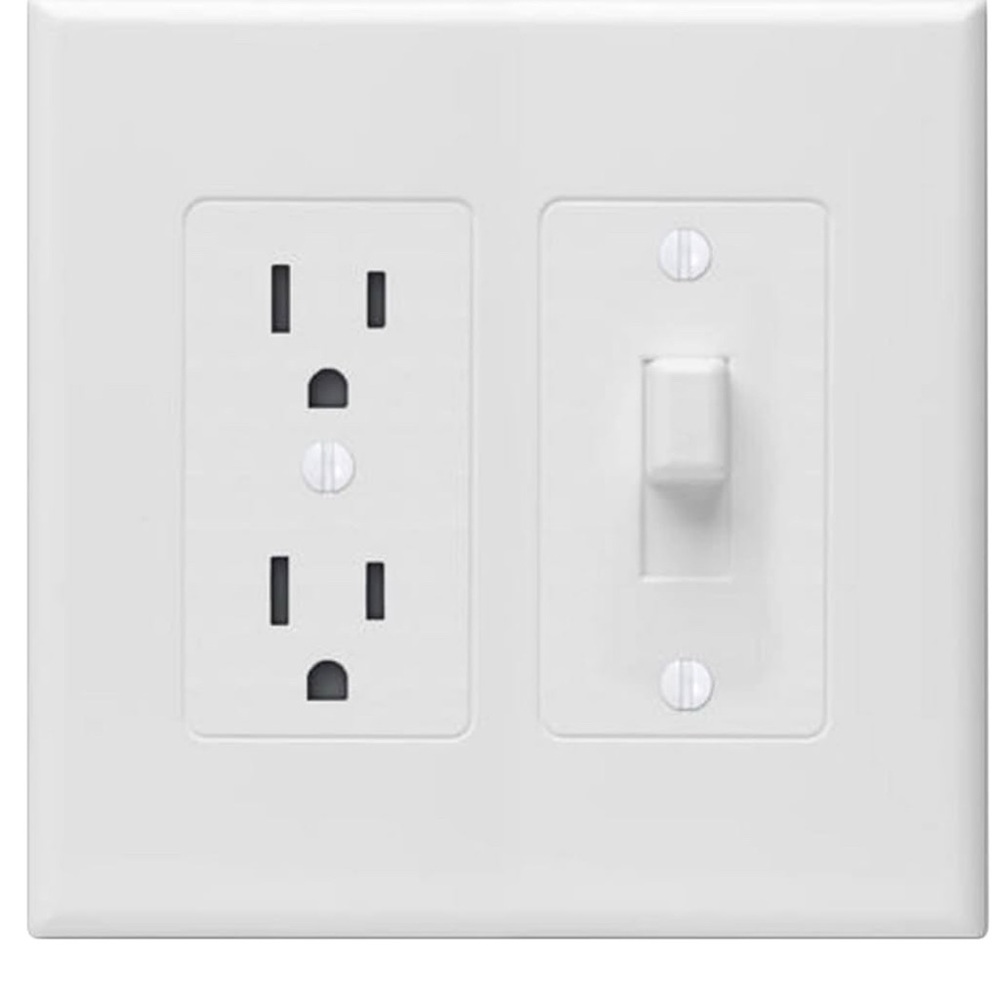 White Outlet and Switch Cover Plate no wiring